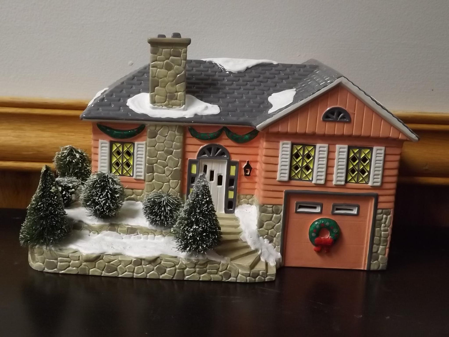 Vintage Snow Village Morningside House: Illuminated Christmas Figurine (With Box & COA)