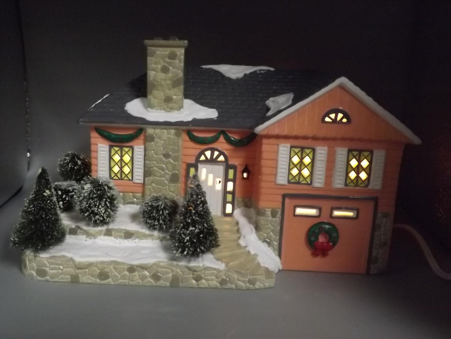 Vintage Snow Village Morningside House: Illuminated Christmas Figurine (With Box & COA)