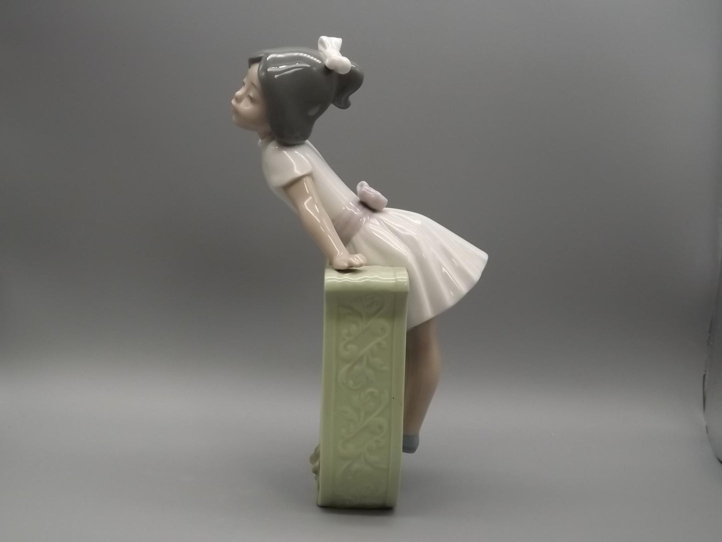 Vintage Lladro Figurine: "U is for Ursala" Girl in Letter (1982)