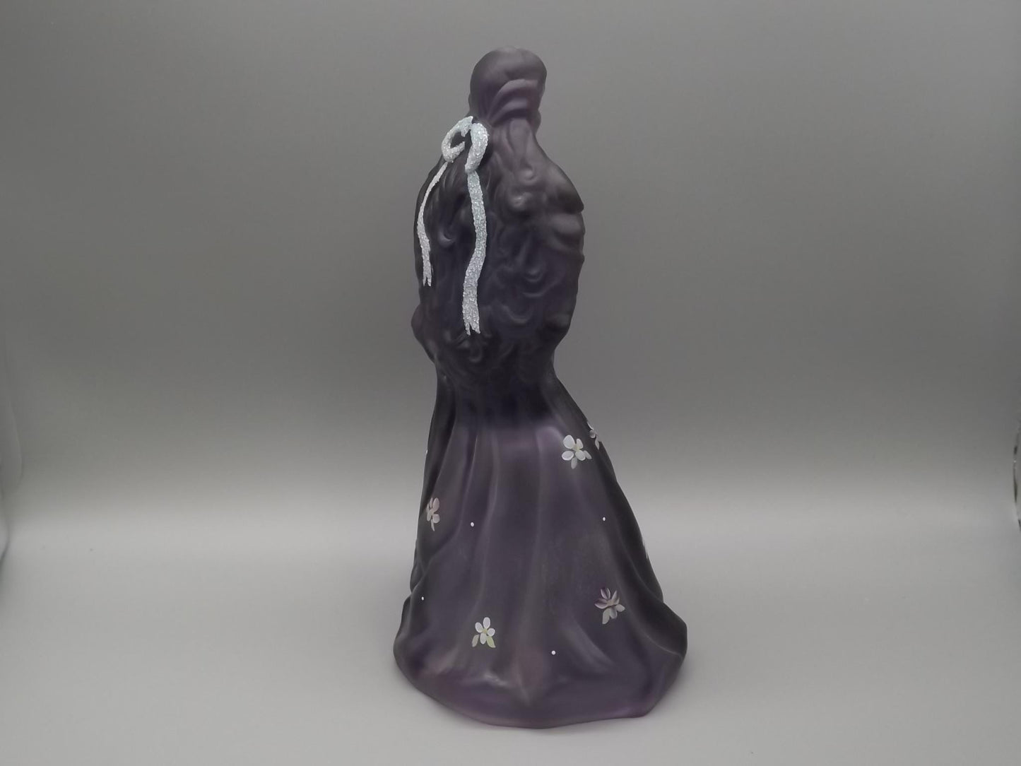 Vintage Fenton Satin Violet Southern Belle Figurine: Hand-Painted 95th Anniversary Edition
