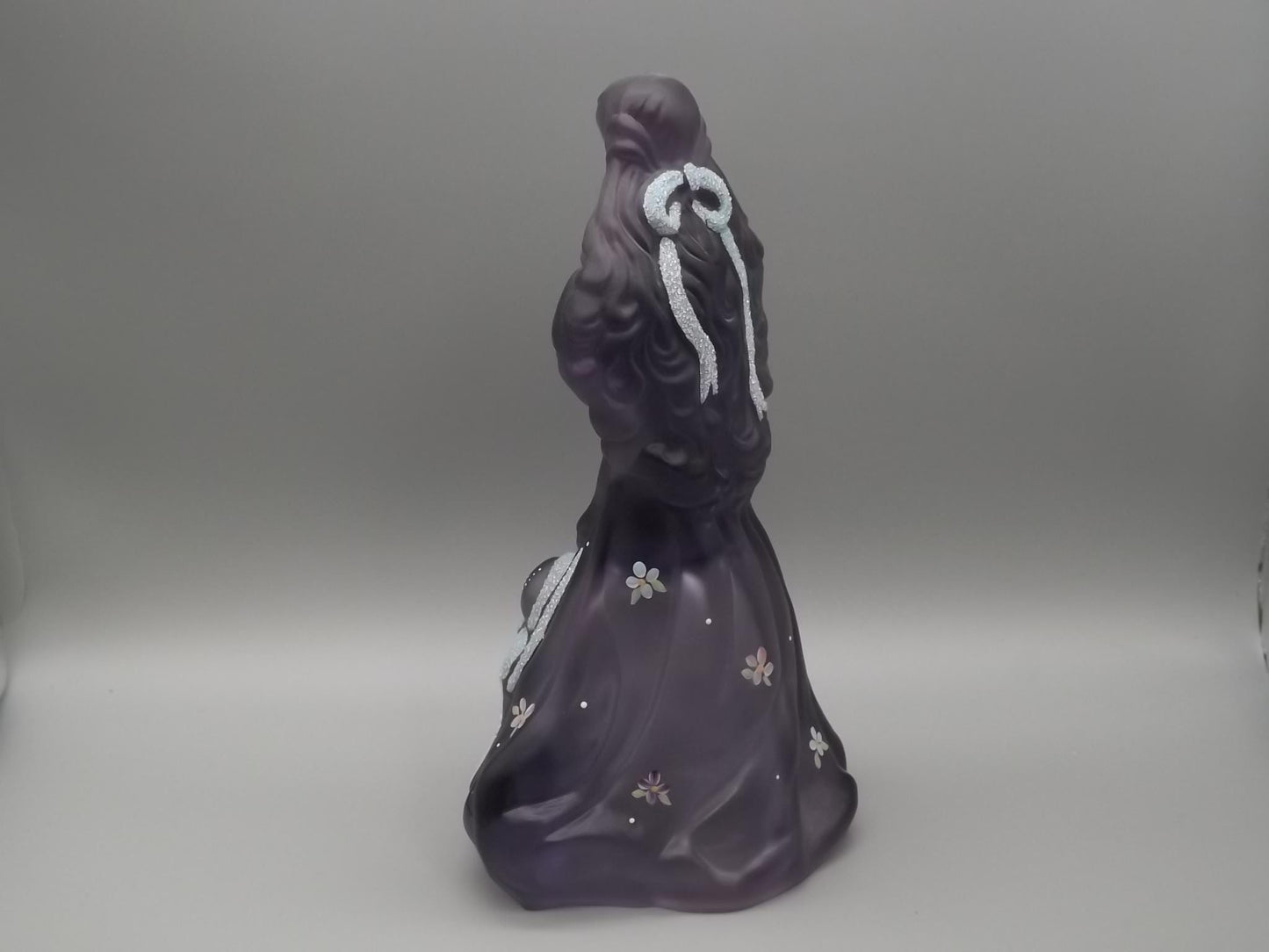 Vintage Fenton Satin Violet Southern Belle Figurine: Hand-Painted 95th Anniversary Edition