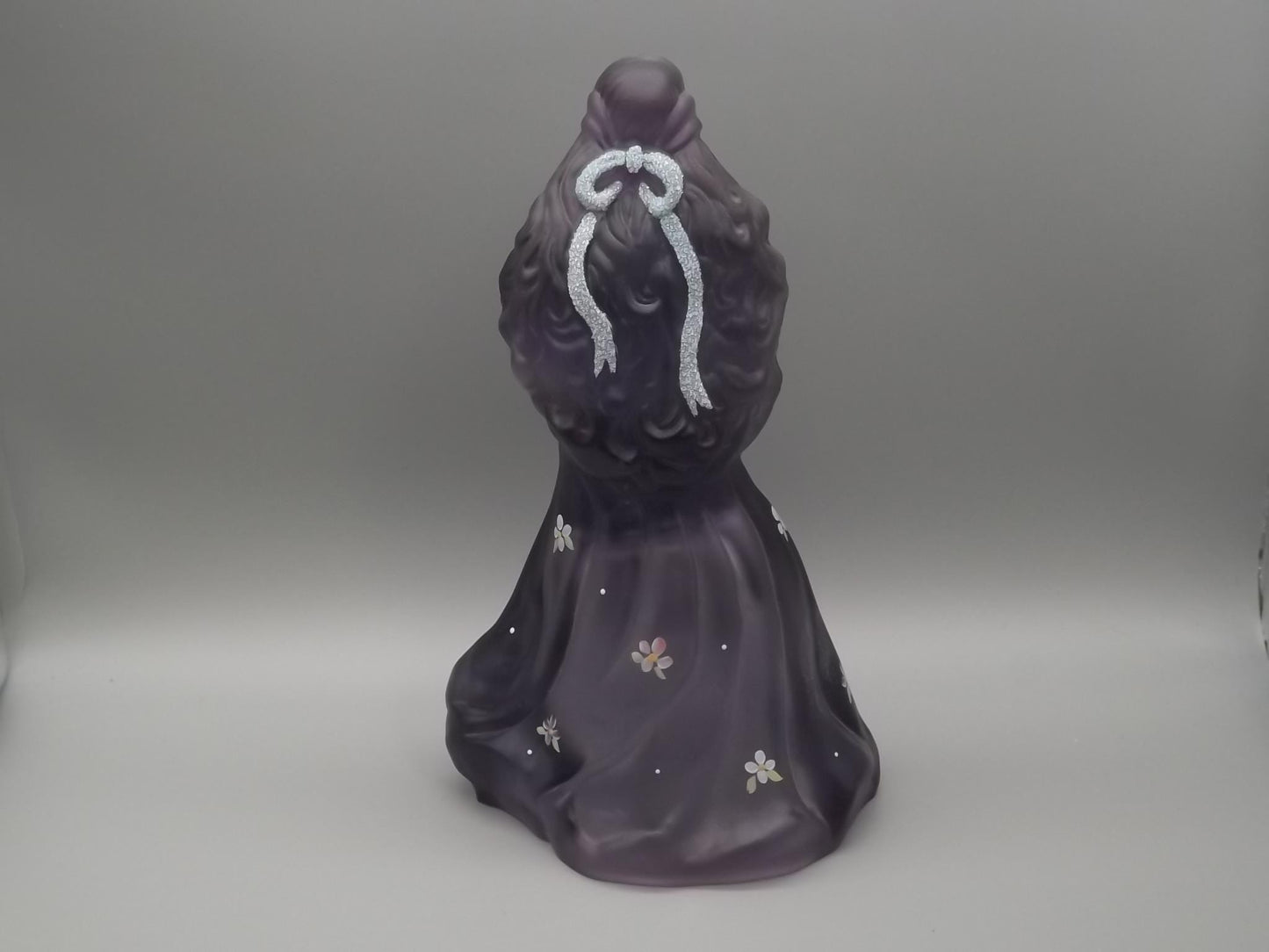 Vintage Fenton Satin Violet Southern Belle Figurine: Hand-Painted 95th Anniversary Edition