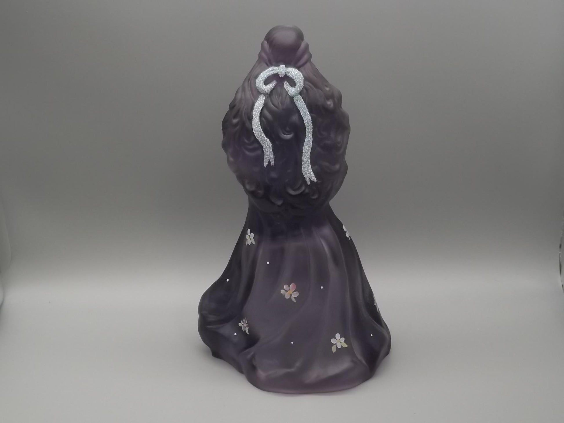 Vintage Fenton Satin Violet Southern Belle Figurine: Hand-Painted 95th Anniversary Edition
