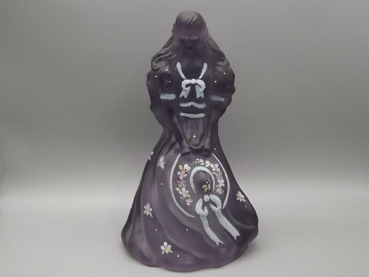 Vintage Fenton Satin Violet Southern Belle Figurine: Hand-Painted 95th Anniversary Edition