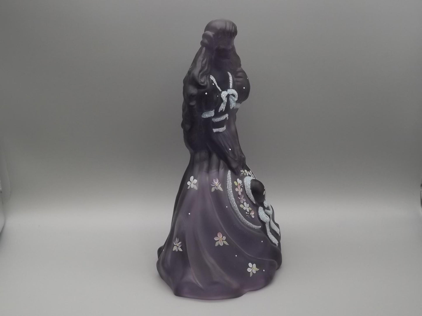 Vintage Fenton Satin Violet Southern Belle Figurine: Hand-Painted 95th Anniversary Edition