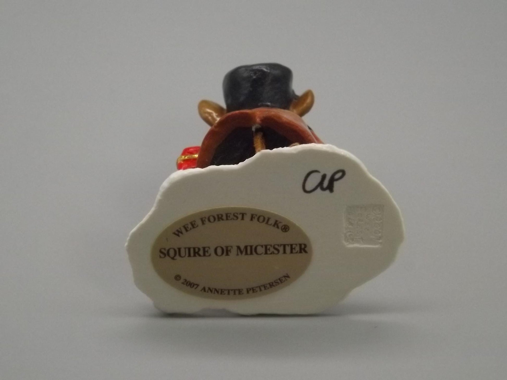 Rare Wee Forest Folk Mouse Figurine: "Squire of Micester" Christmas Present