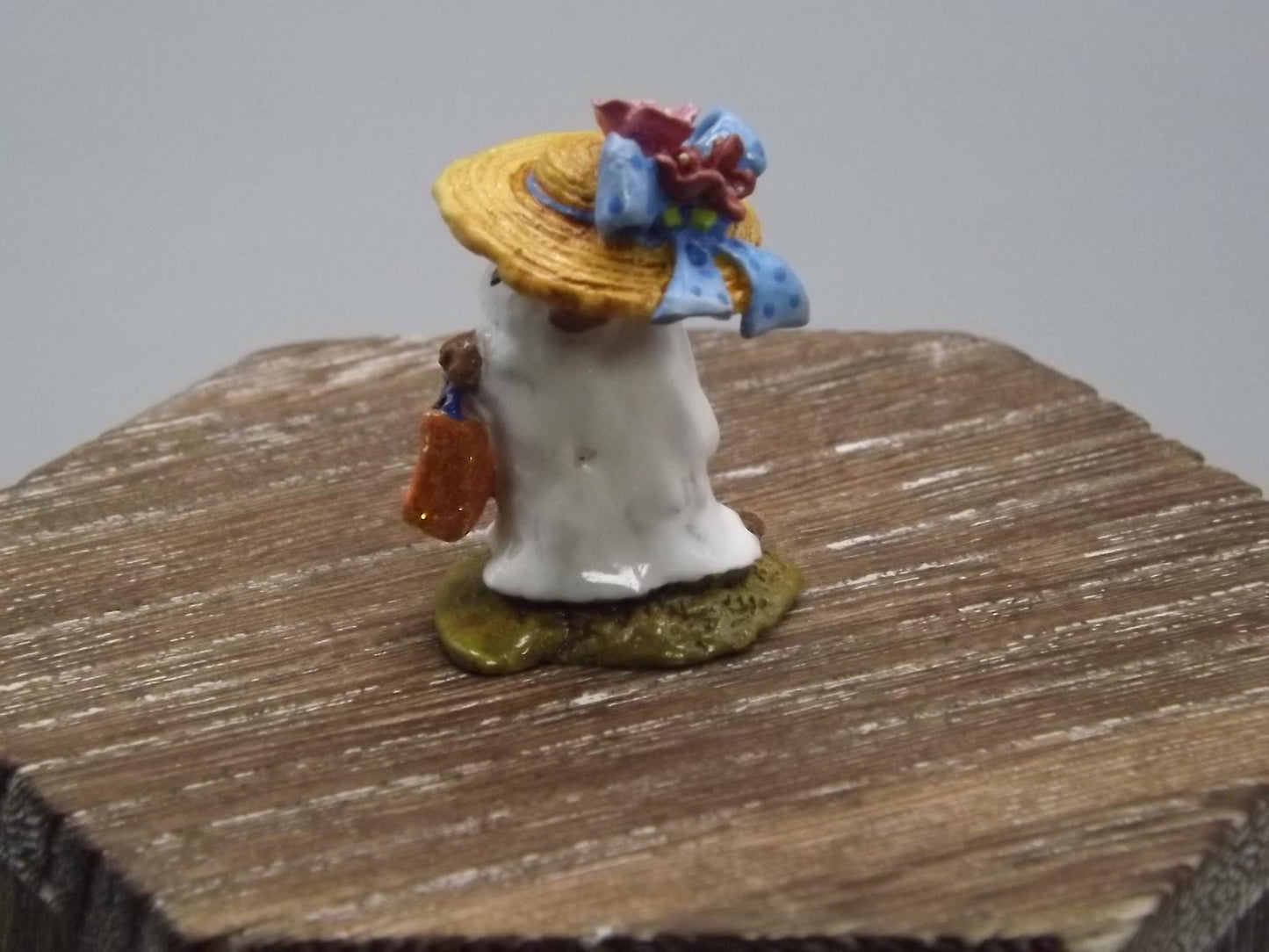 Vintage Wee Forest Folk Mouse Figurine: "Mommy's Little Ghost" Halloween Decor