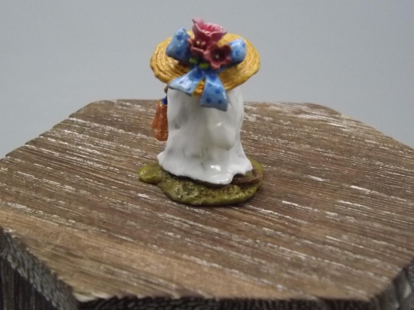 Vintage Wee Forest Folk Mouse Figurine: "Mommy's Little Ghost" Halloween Decor