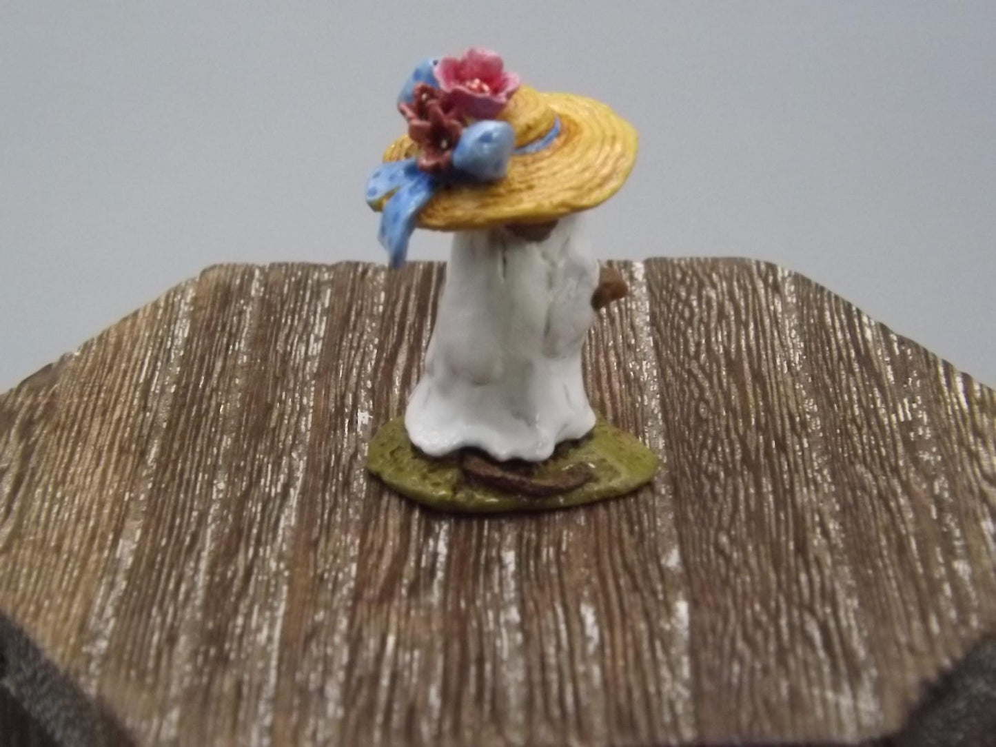 Vintage Wee Forest Folk Mouse Figurine: "Mommy's Little Ghost" Halloween Decor