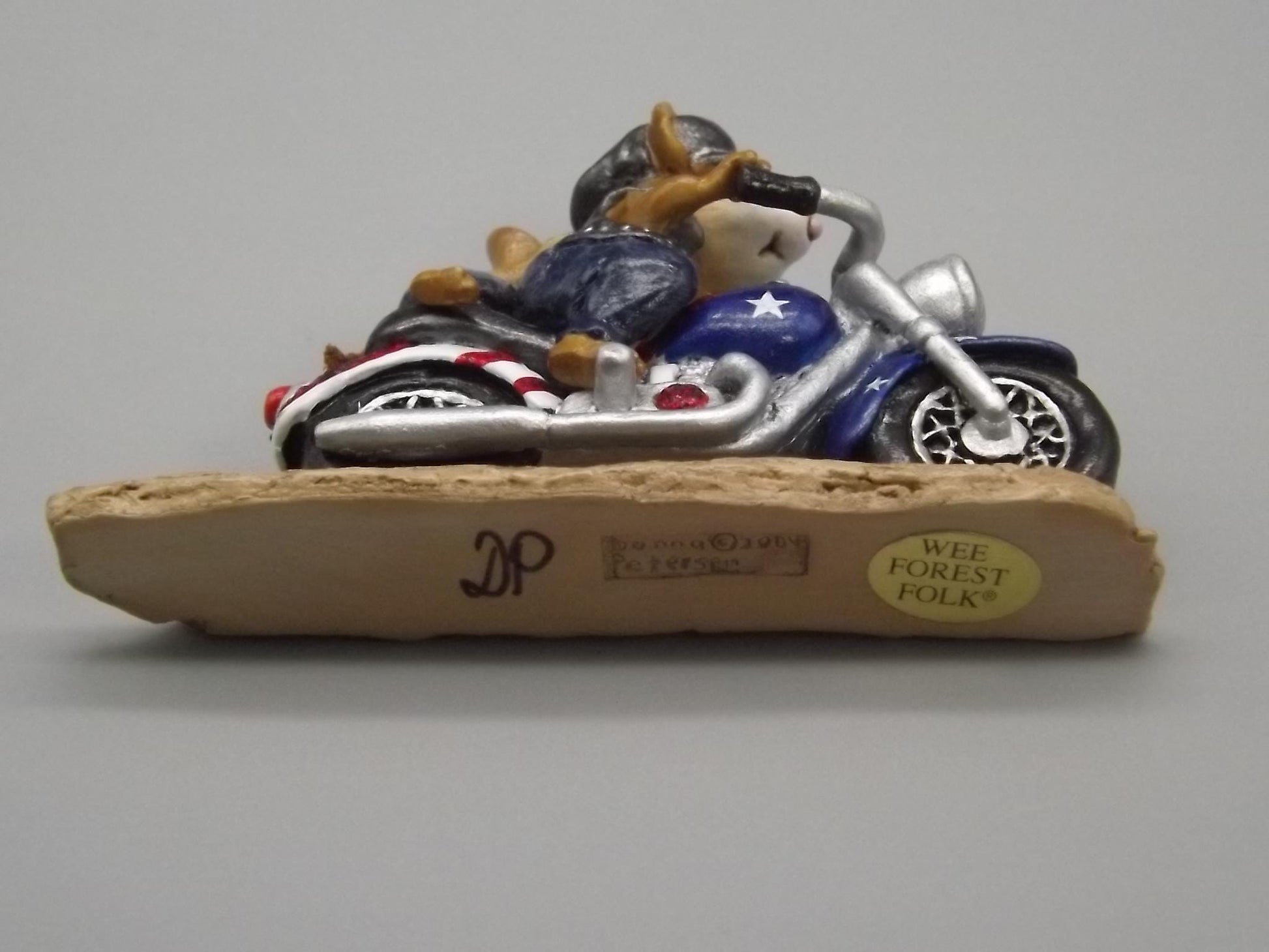 Rare Wee Forest Folk Figurine: "Free Wheelin" Motorcycle Mice