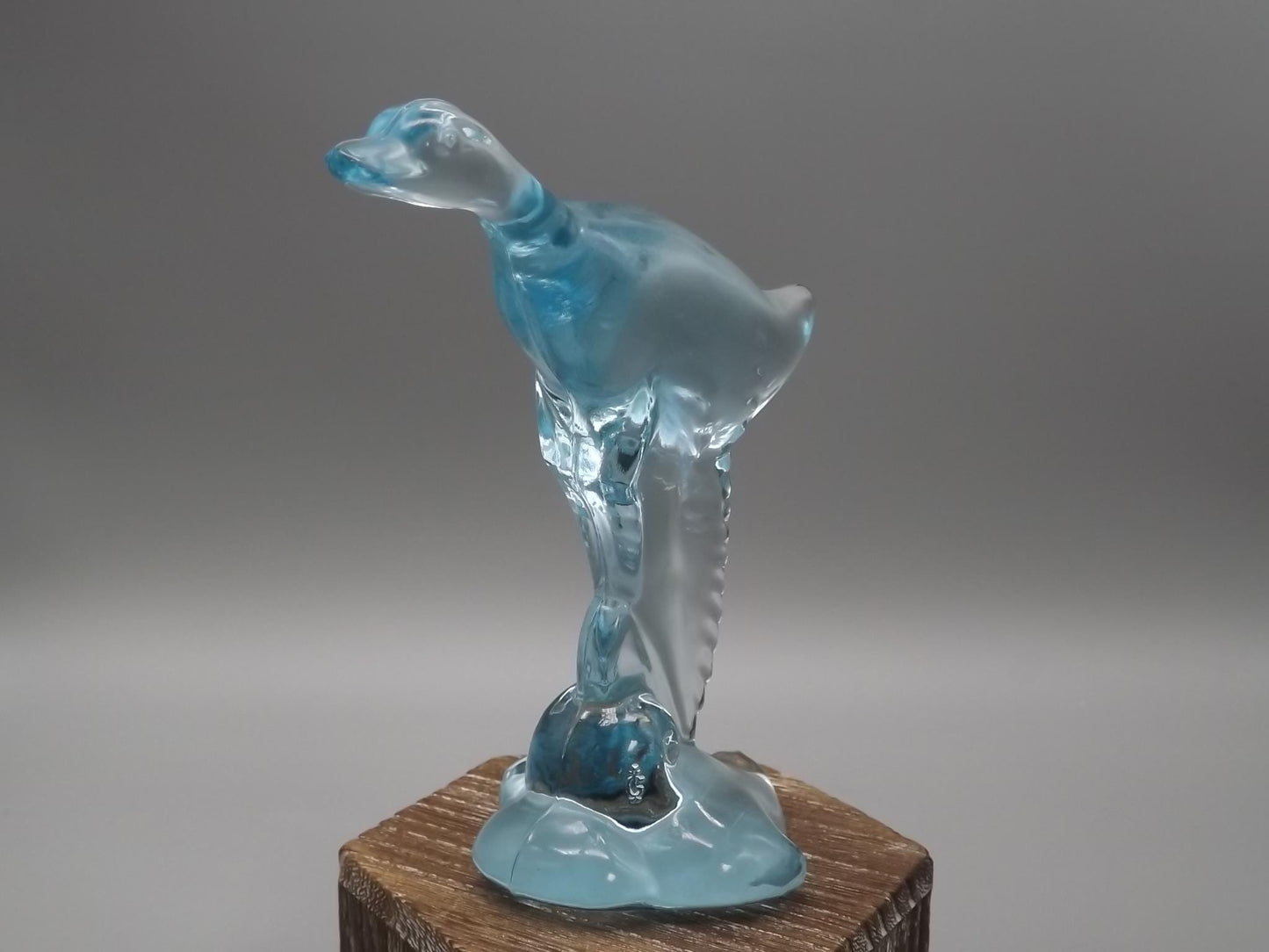 Vintage Heisey Imperial Mallards Figurines: Horizon Blue Glass Set