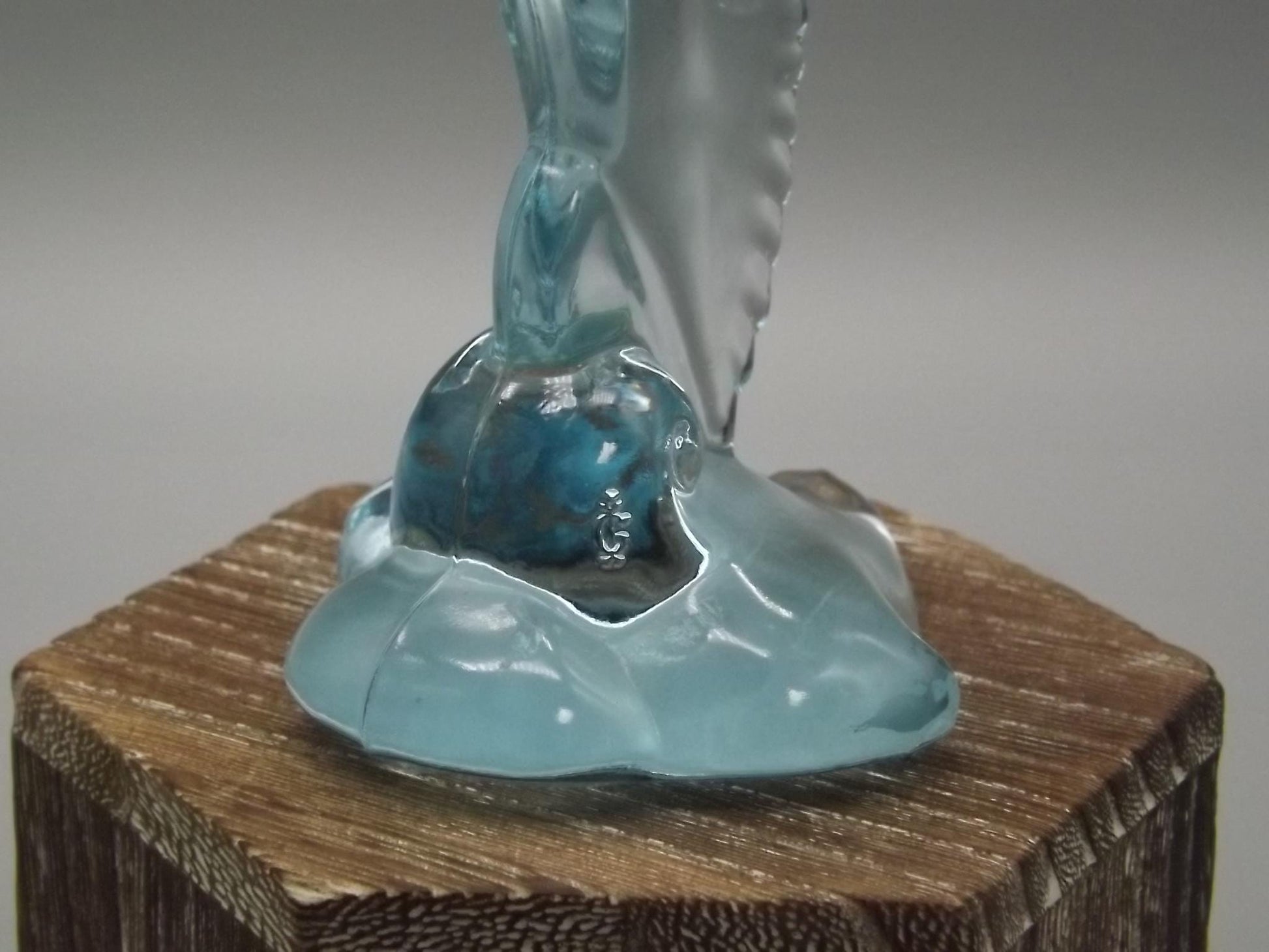 Vintage Heisey Imperial Mallards Figurines: Horizon Blue Glass Set