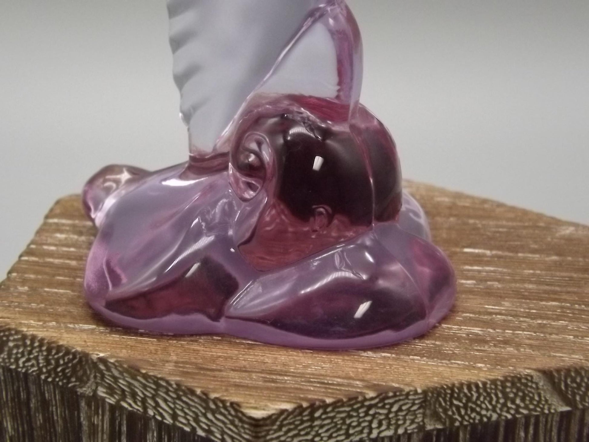 Vintage Heisey Lavender Ice Glass Mallard Figurines - Dalzell Mold Set