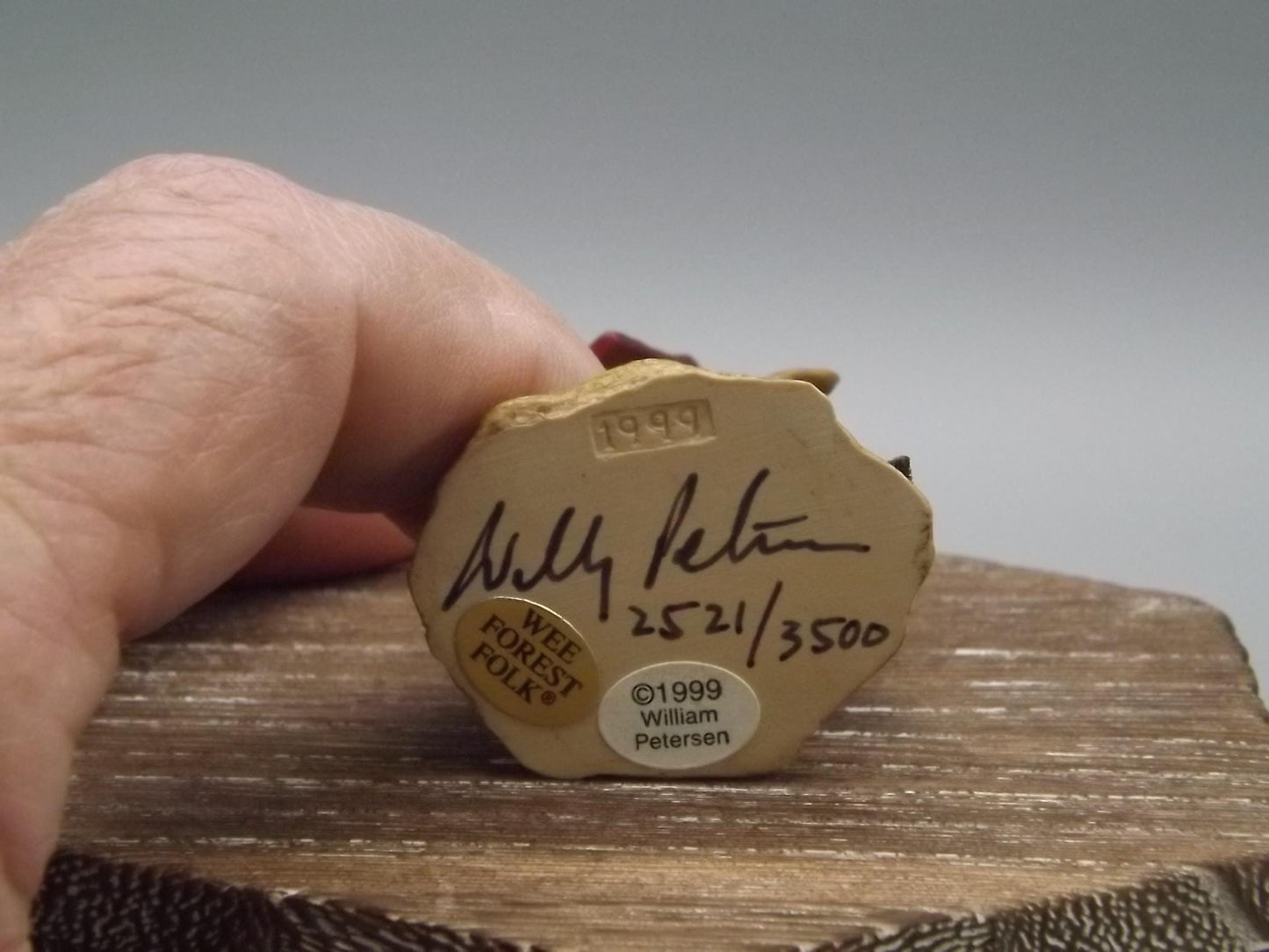 Vintage Wee Forest Folk Mouse Figurine: LTD-06 Any Birdie Home, Signed Limited Edition