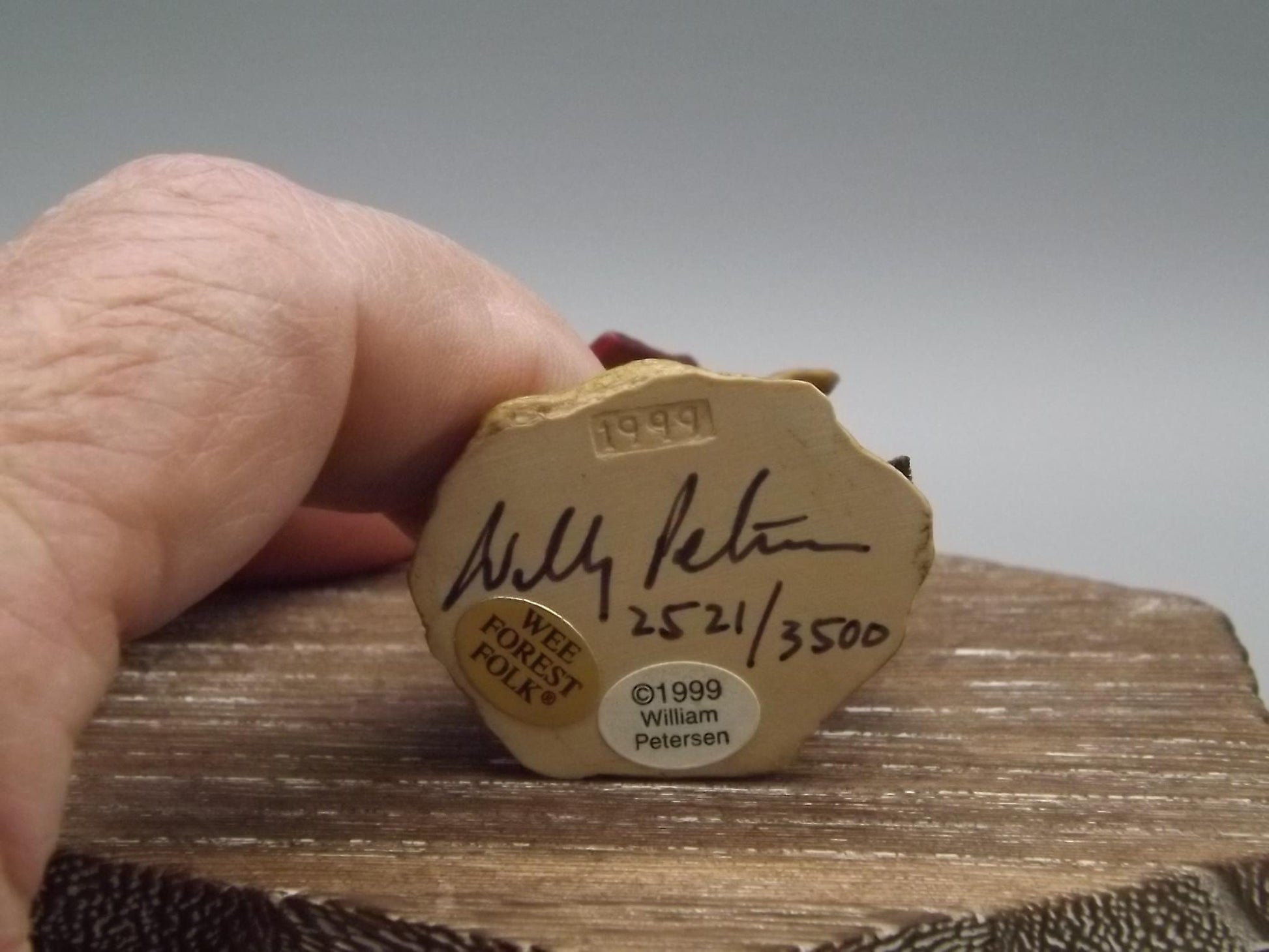 Vintage Wee Forest Folk Mouse Figurine: LTD-06 Any Birdie Home, Signed Limited Edition