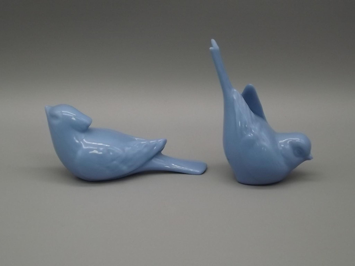 Vintage Lenox Porcelain Bluebird Figurines: Green Wreath Mark, 1930s