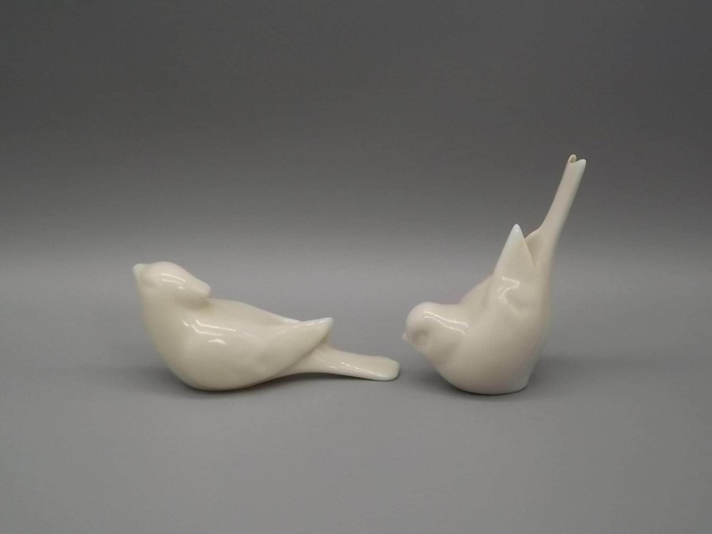 Vintage Lenox Porcelain Bird Figurines: Green Wreath Mark, 1930s