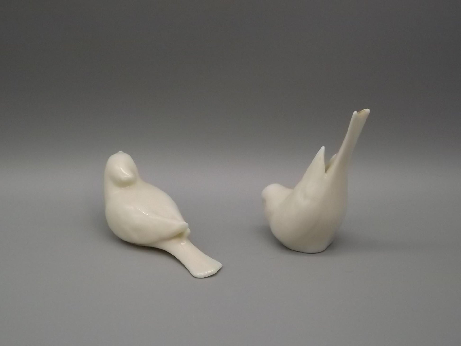 Vintage Lenox Porcelain Bird Figurines: Green Wreath Mark, 1930s