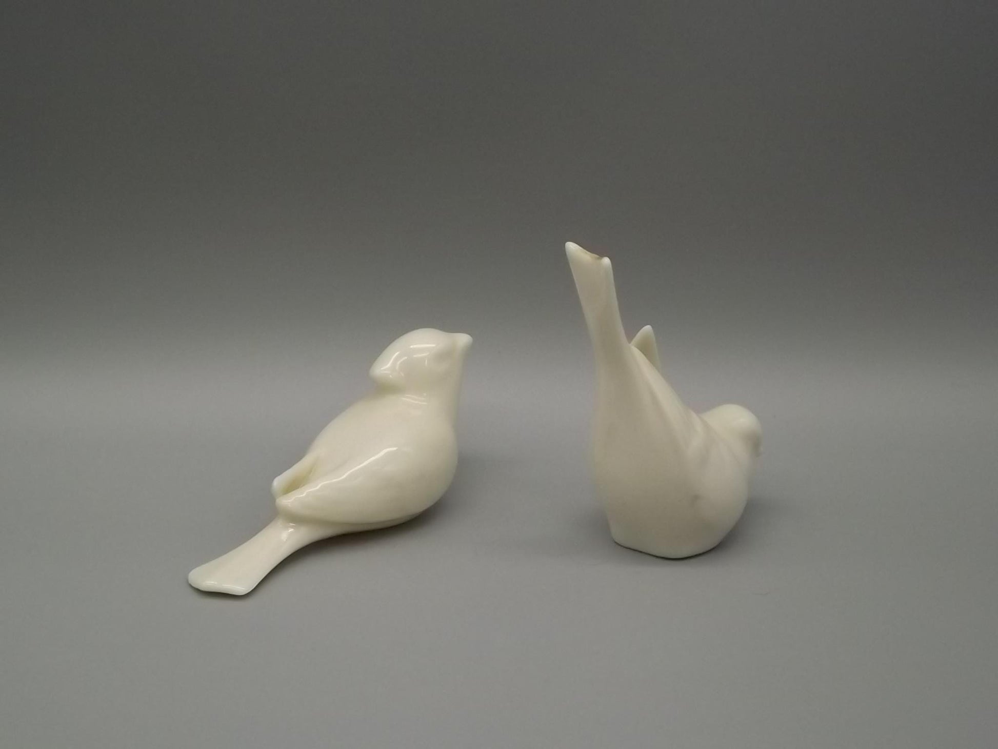 Vintage Lenox Porcelain Bird Figurines: Green Wreath Mark, 1930s