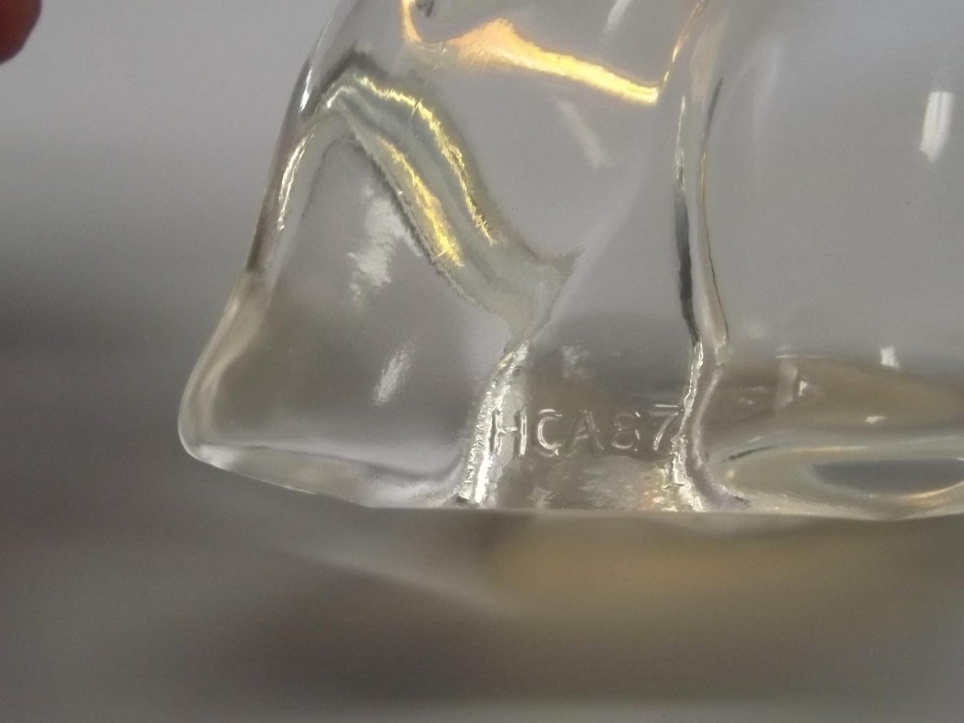 Vintage Heisey Opalescent Glass Elephant Figurines: HCA 88 & 87 Set