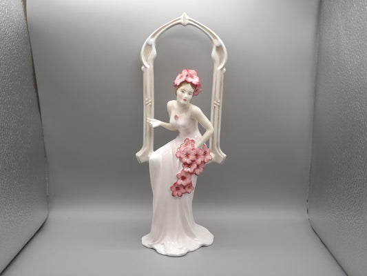 Vintage Royal Doulton "Spring Blossom" Figurine: Art Nouveau Prestige Series