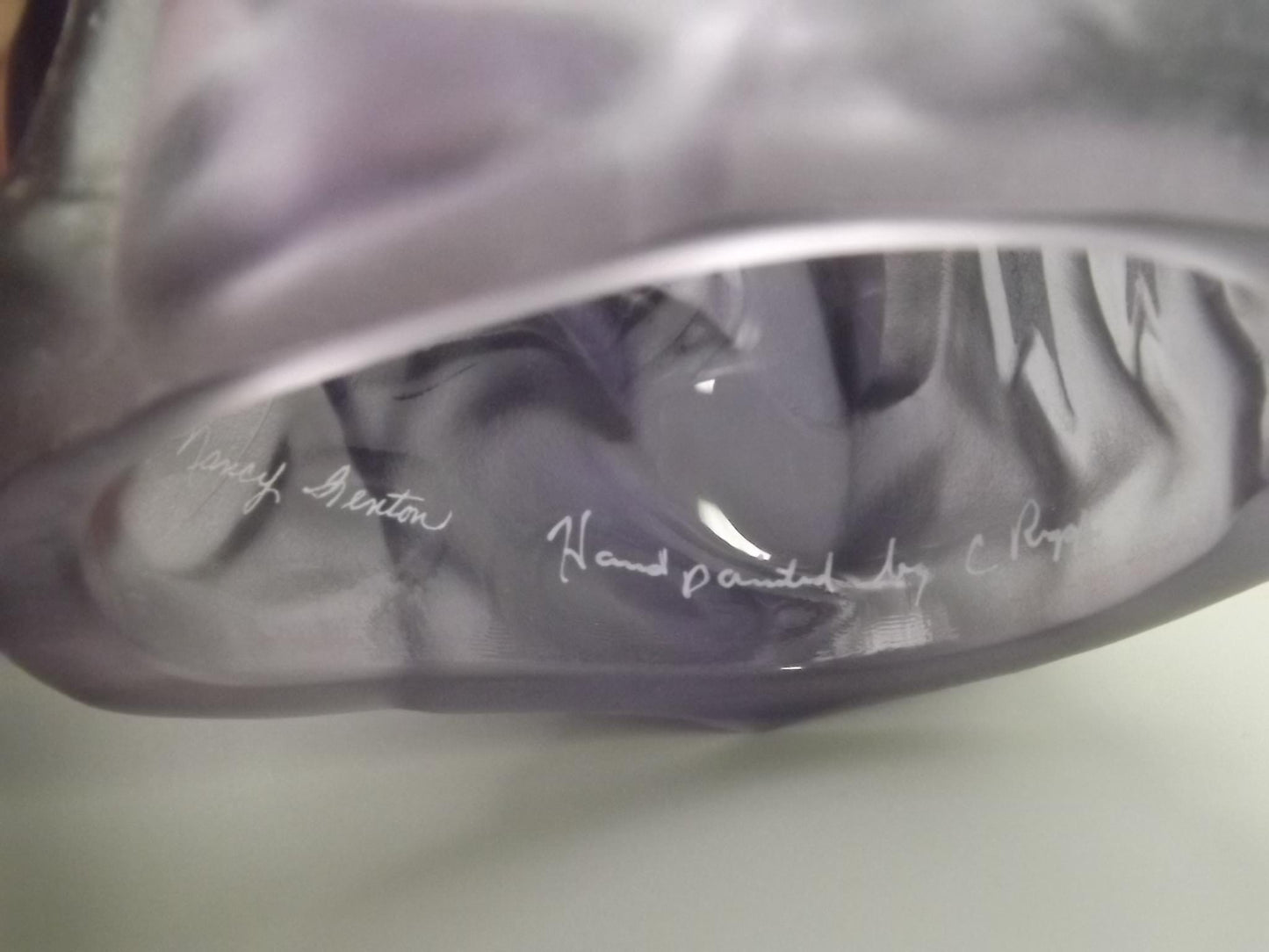 Vintage Fenton Satin Violet Southern Belle Figurine: Hand-Painted 95th Anniversary Edition