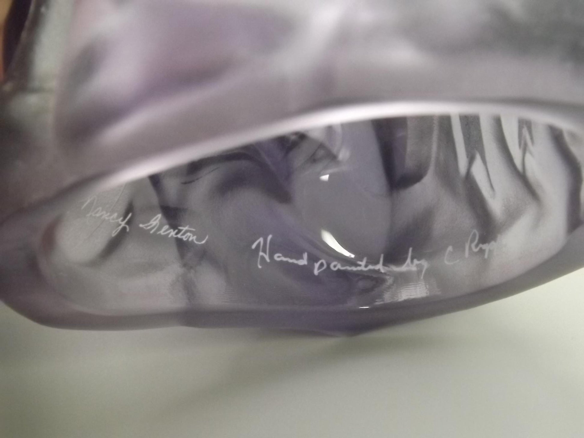 Vintage Fenton Satin Violet Southern Belle Figurine: Hand-Painted 95th Anniversary Edition