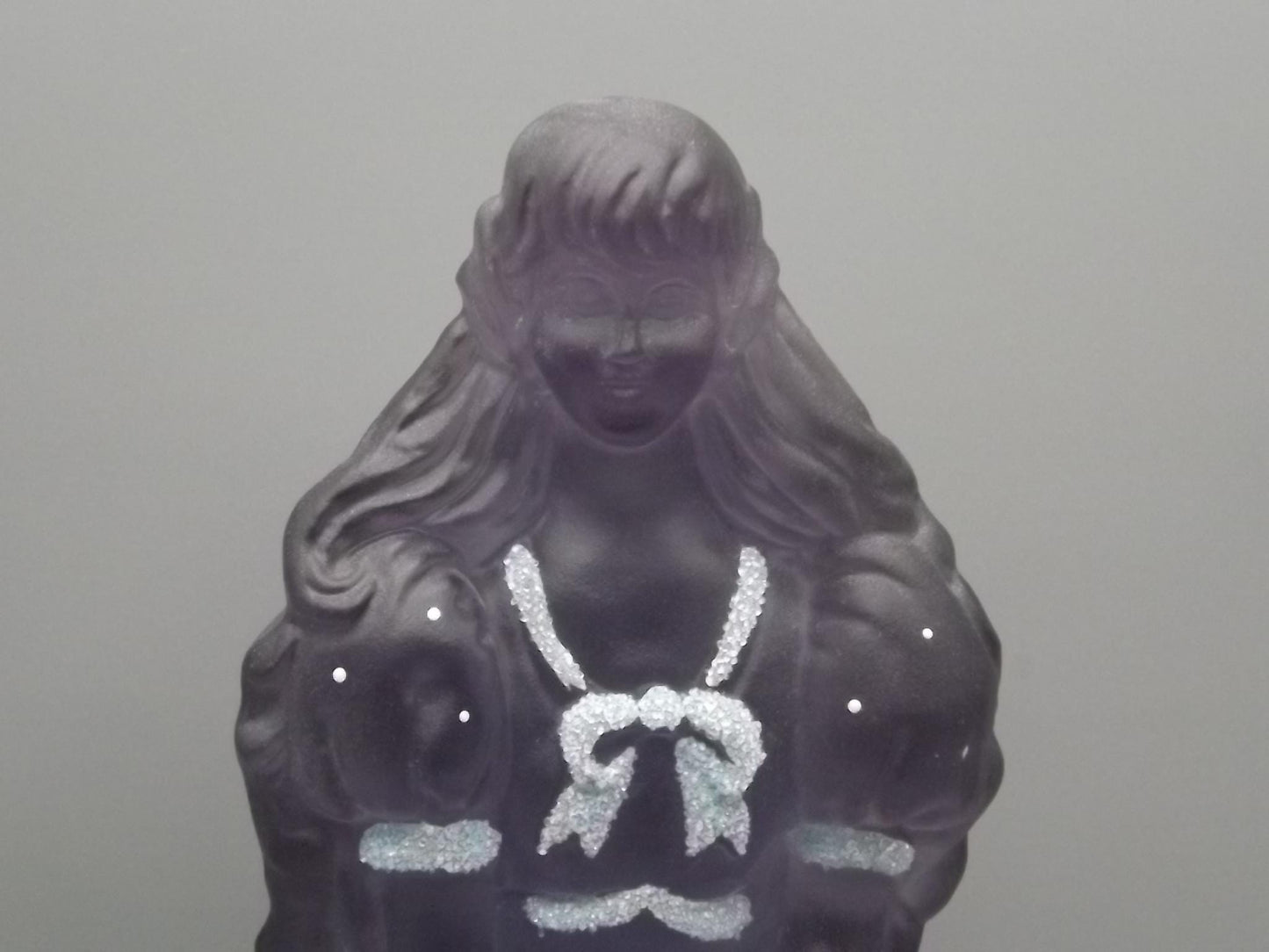 Vintage Fenton Satin Violet Southern Belle Figurine: Hand-Painted 95th Anniversary Edition