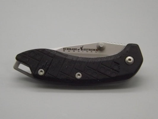 Schrade Extreme Survival Folding Knife: Lanyard & Belt Holder