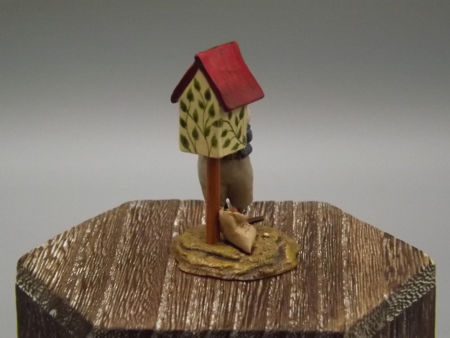 Vintage Wee Forest Folk Mouse Figurine: LTD-06 Any Birdie Home, Signed Limited Edition