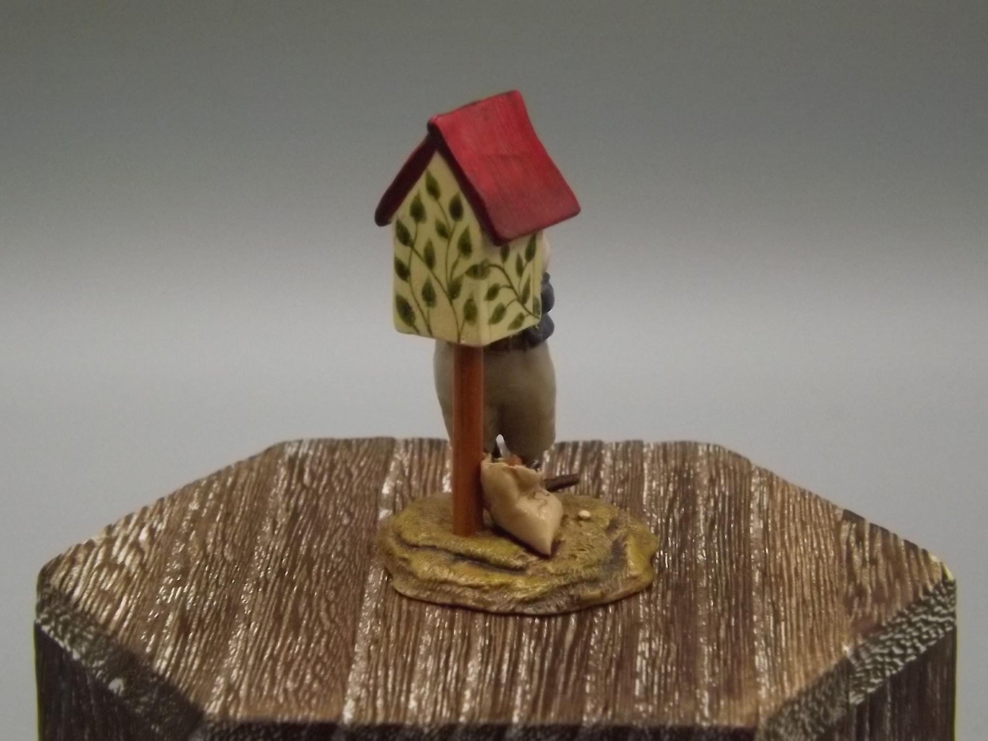 Vintage Wee Forest Folk Mouse Figurine: LTD-06 Any Birdie Home, Signed Limited Edition