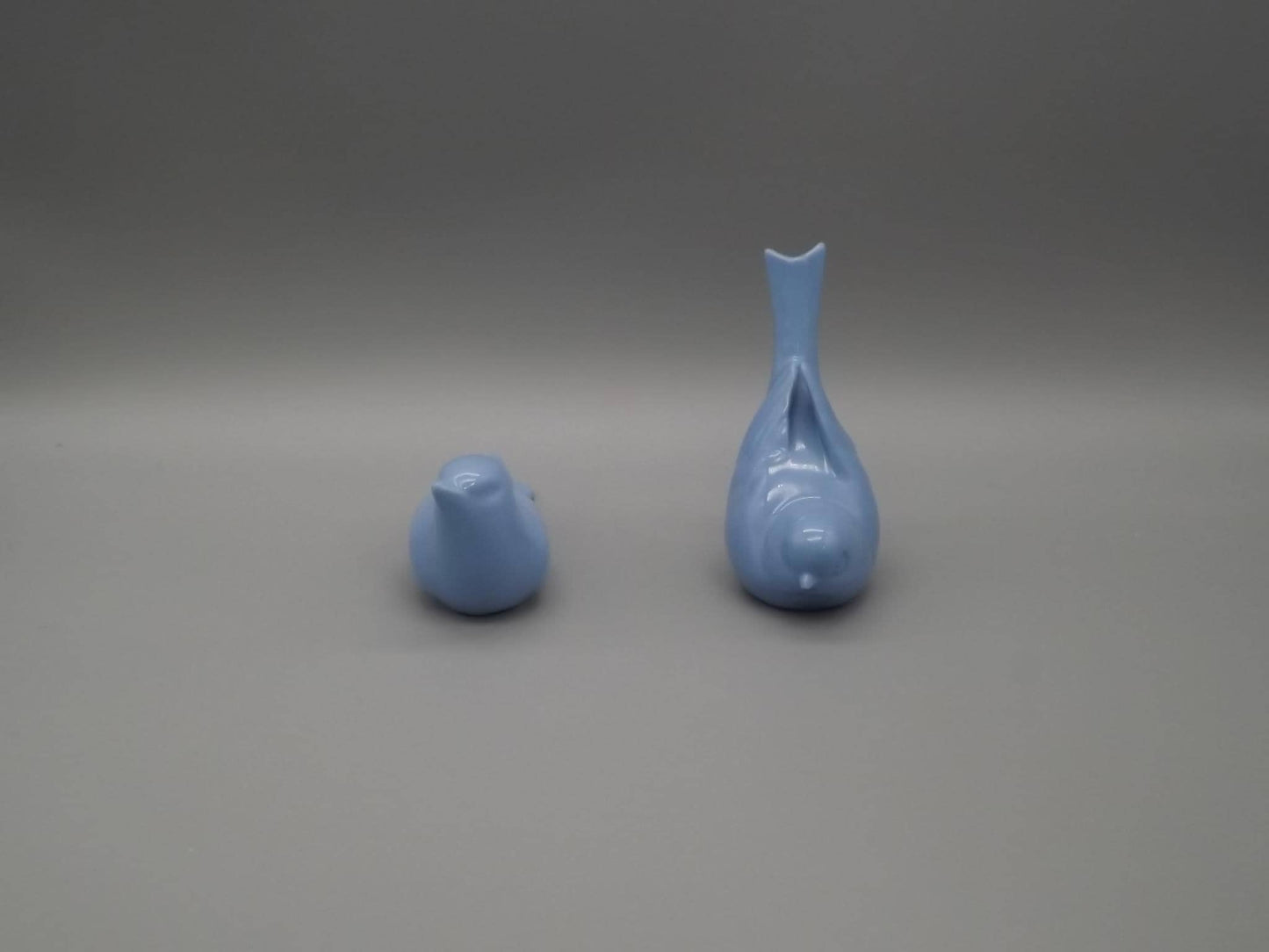 Vintage Lenox Porcelain Bluebird Figurines: Green Wreath Mark, 1930s