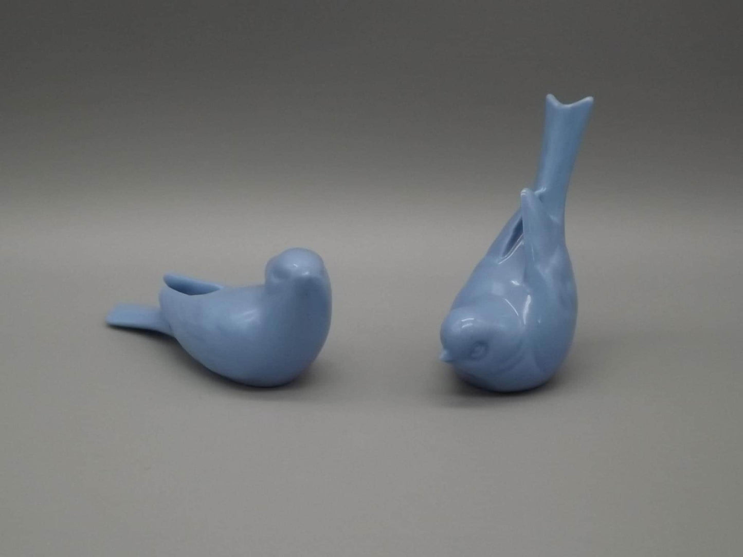 Vintage Lenox Porcelain Bluebird Figurines: Green Wreath Mark, 1930s