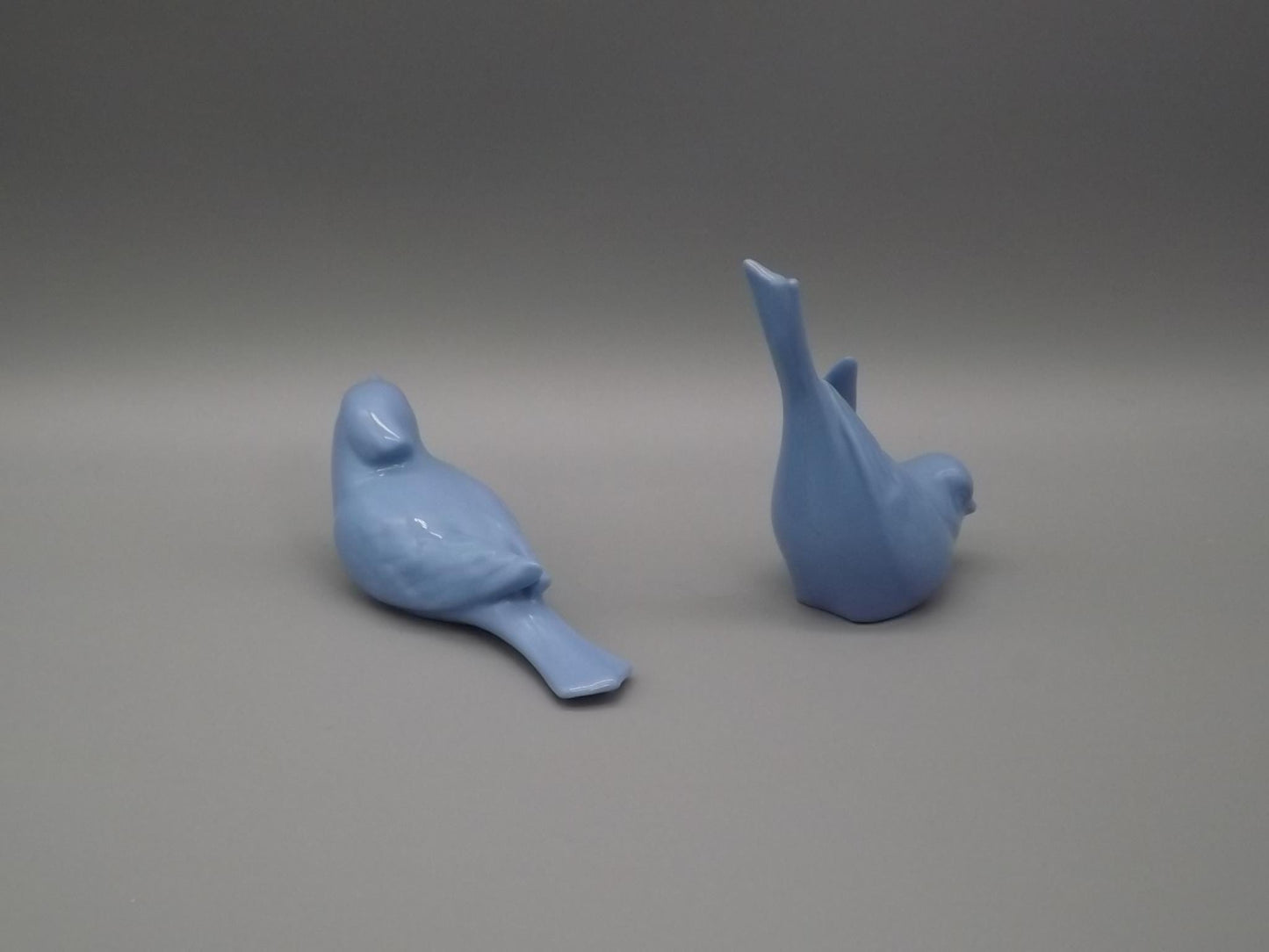 Vintage Lenox Porcelain Bluebird Figurines: Green Wreath Mark, 1930s