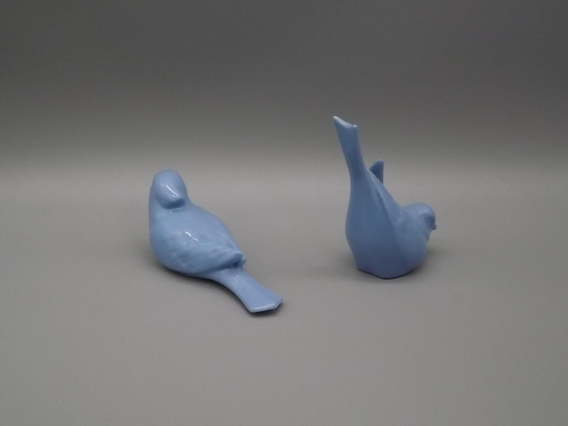 Vintage Lenox Porcelain Bluebird Figurines: Green Wreath Mark, 1930s