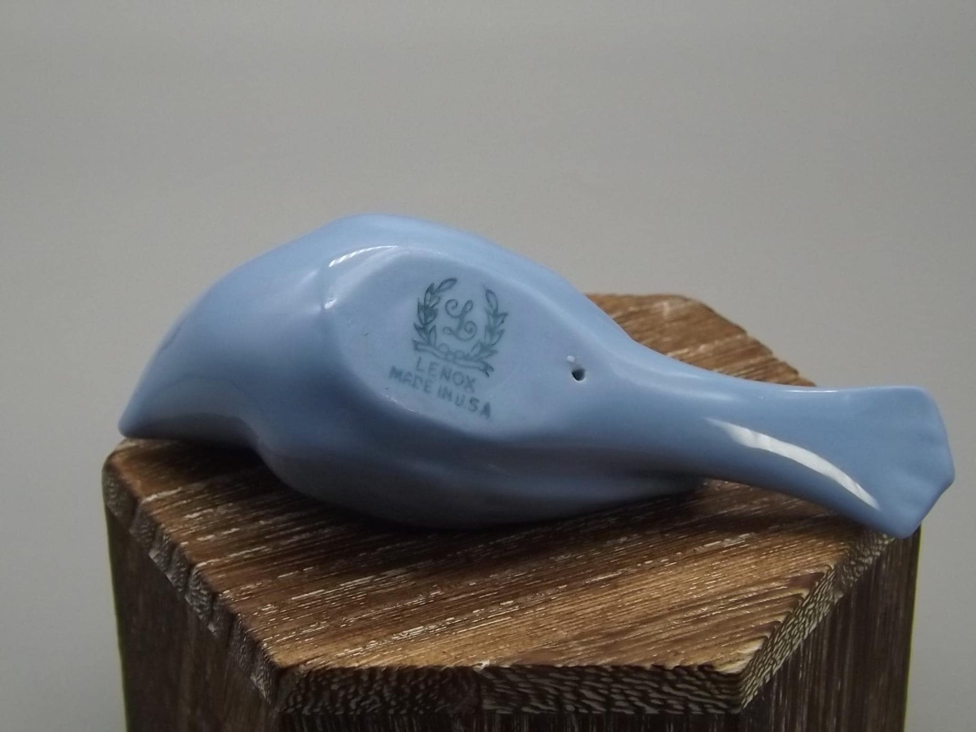 Vintage Lenox Porcelain Bluebird Figurines: Green Wreath Mark, 1930s