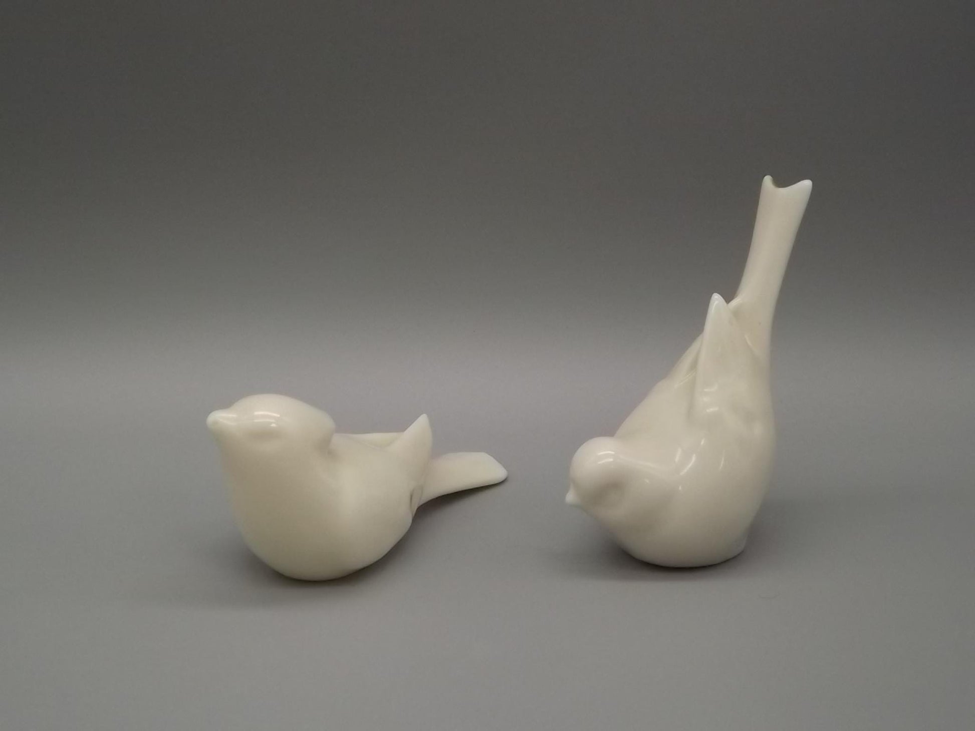 Vintage Lenox Porcelain Bird Figurines: Green Wreath Mark, 1930s