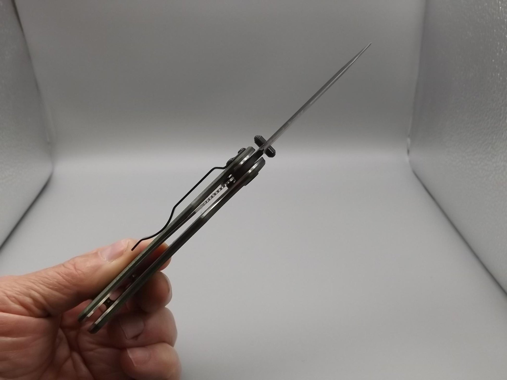 Schrade "Team Primo's" liner lock folding Tanto blade Knife. With original box and paperwork.