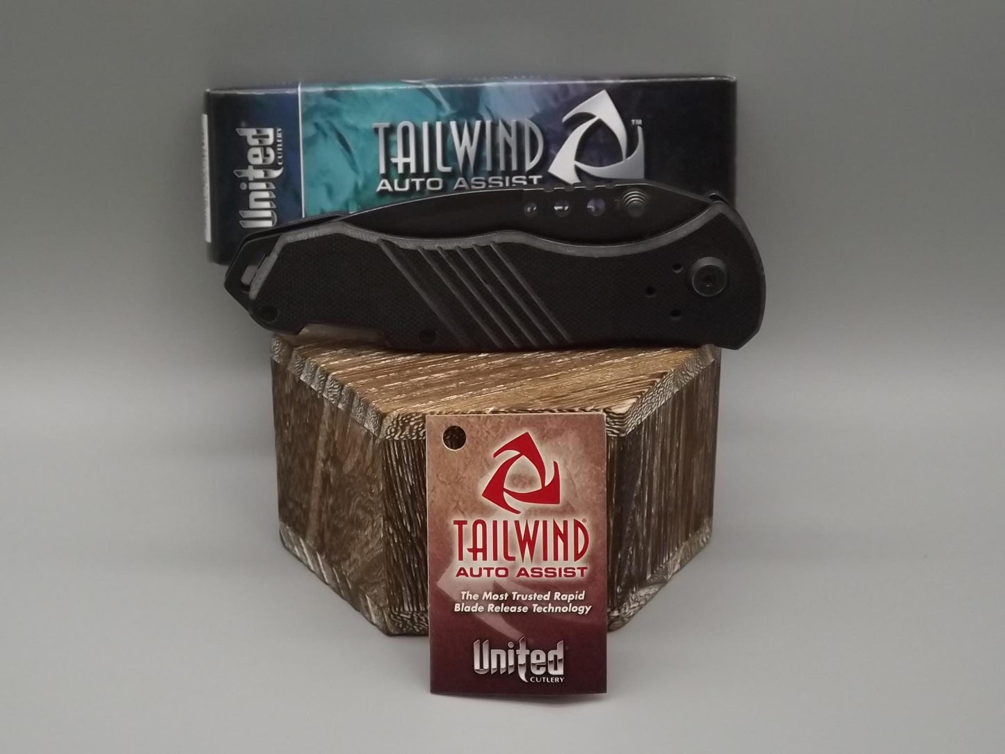 Tailwind United Cutlery Auto Assist Tanto Folding Knife with Box