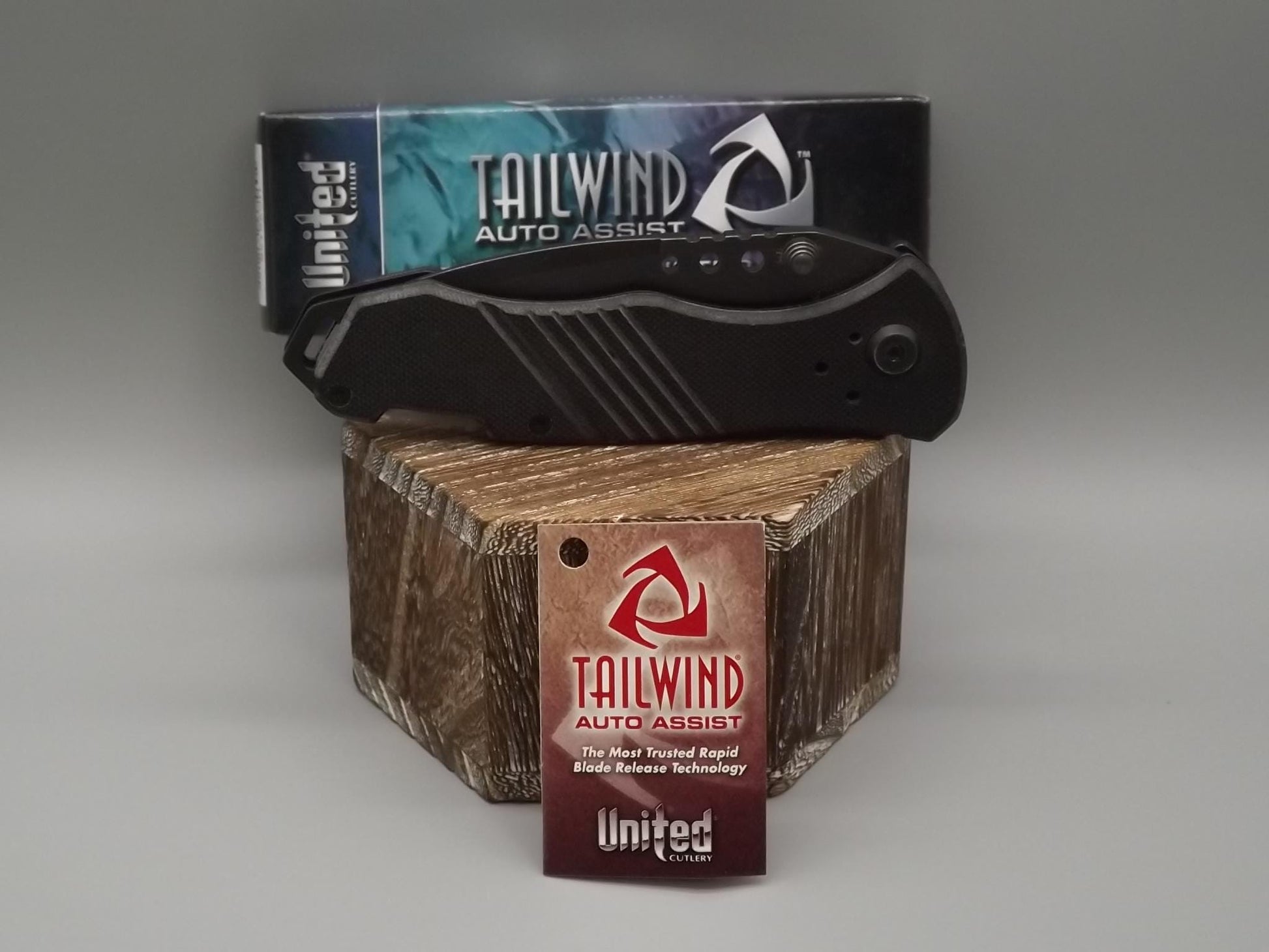 Tailwind United Cutlery Auto Assist Tanto Folding Knife with Box