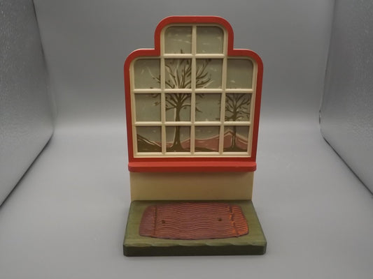 Vintage Anri Winter Diorama: Hand Carved Wood Figurine Backdrop