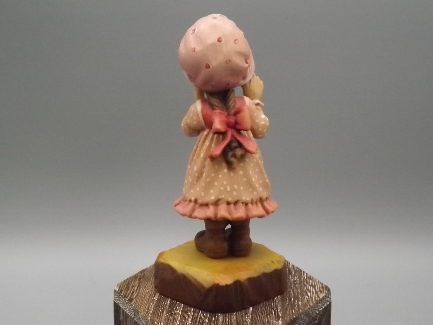 Vintage Anri Wood Figurine: "I Have a Secret" Sarah Kay Design