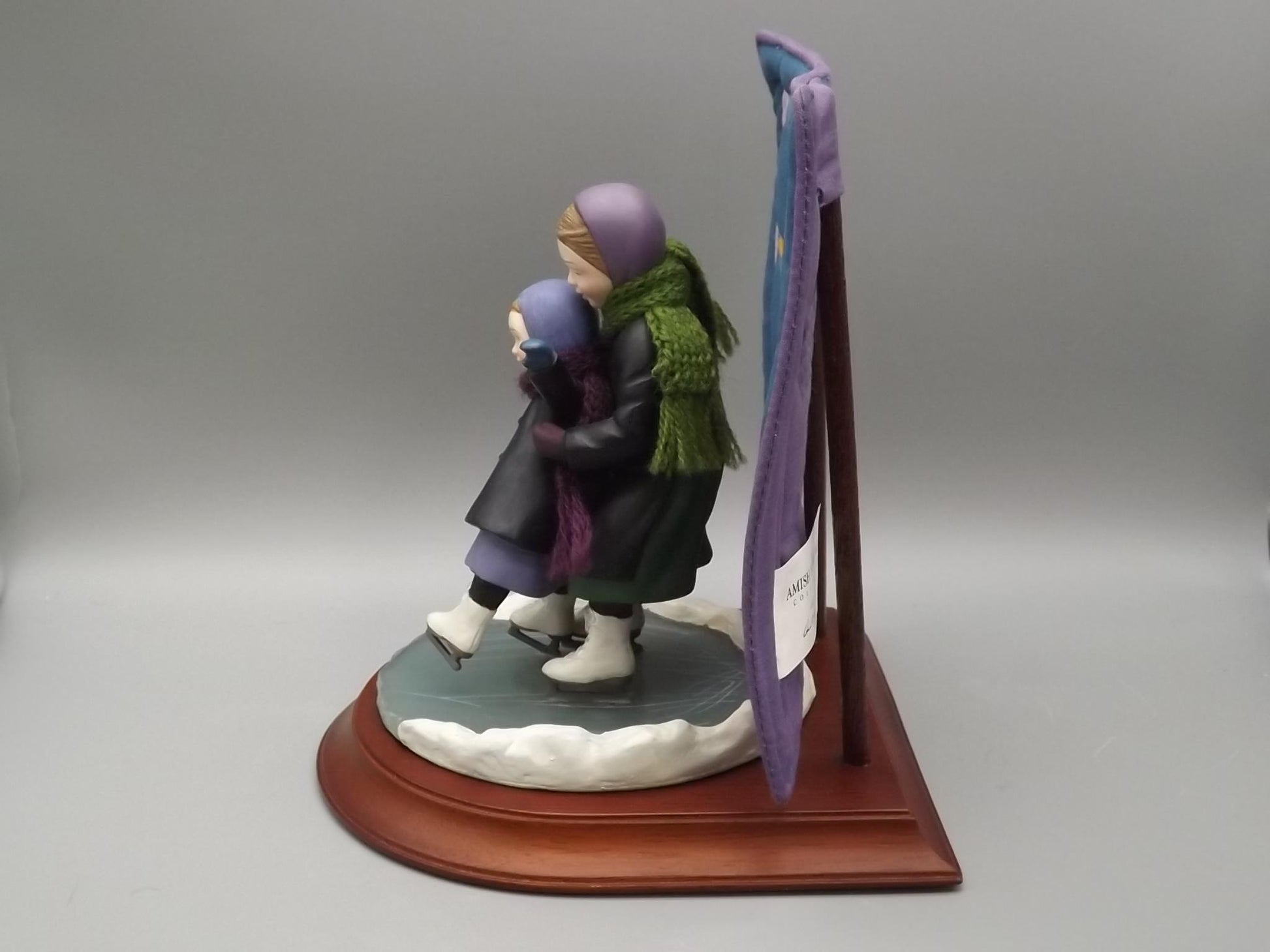Vintage Willits Amish Figurine: Winter Fun, Martha and Lizzie