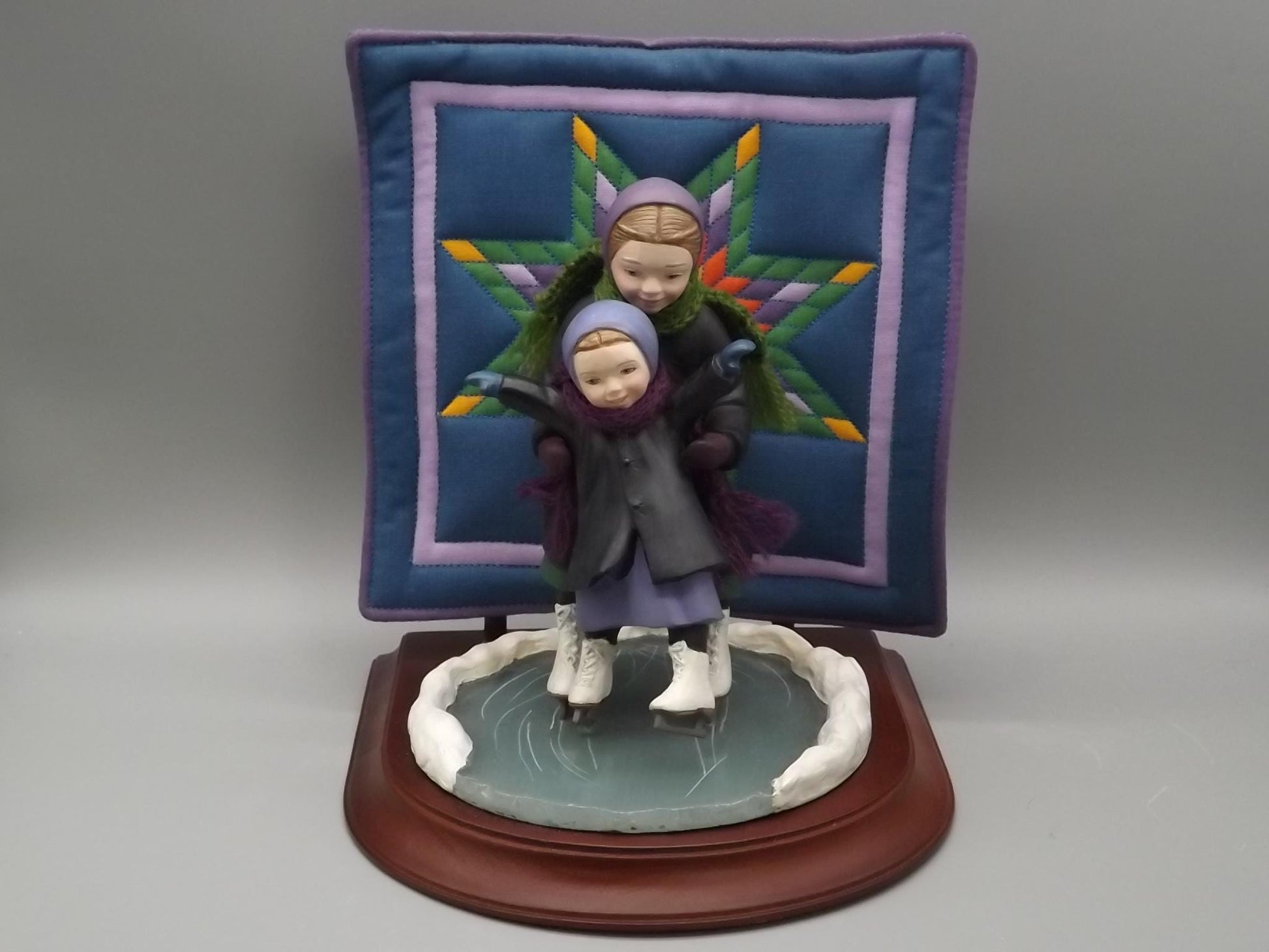 Vintage Willits Amish Figurine: Winter Fun, Martha and Lizzie