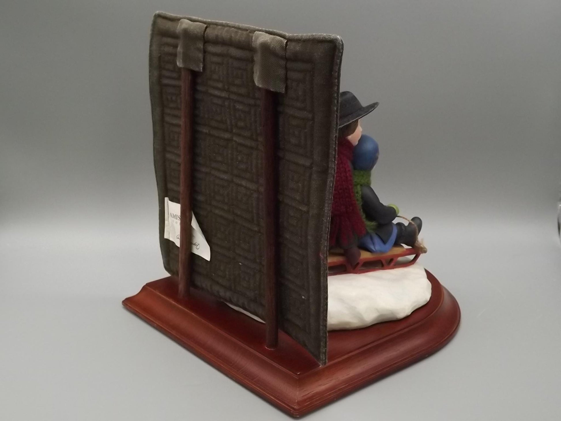 Vintage Willits Amish Figurine: Sledding Together, First Issue
