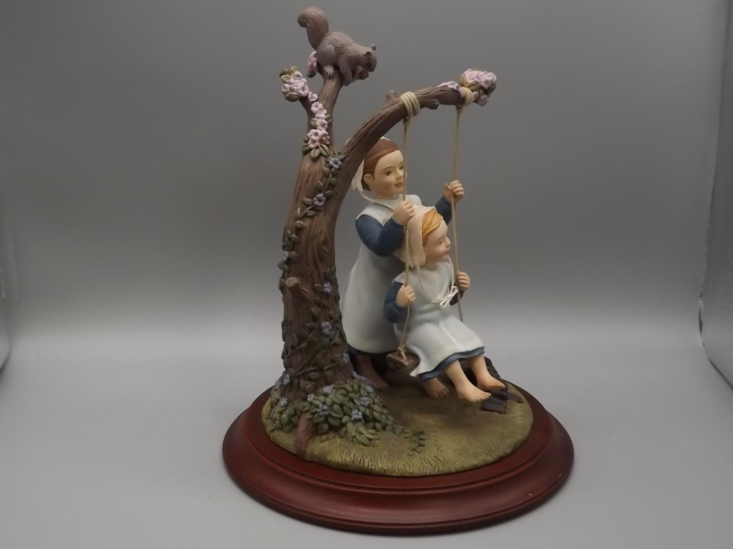 Vintage Willits Amish Figurine: "The Miracle of Spring" Girls on Swing