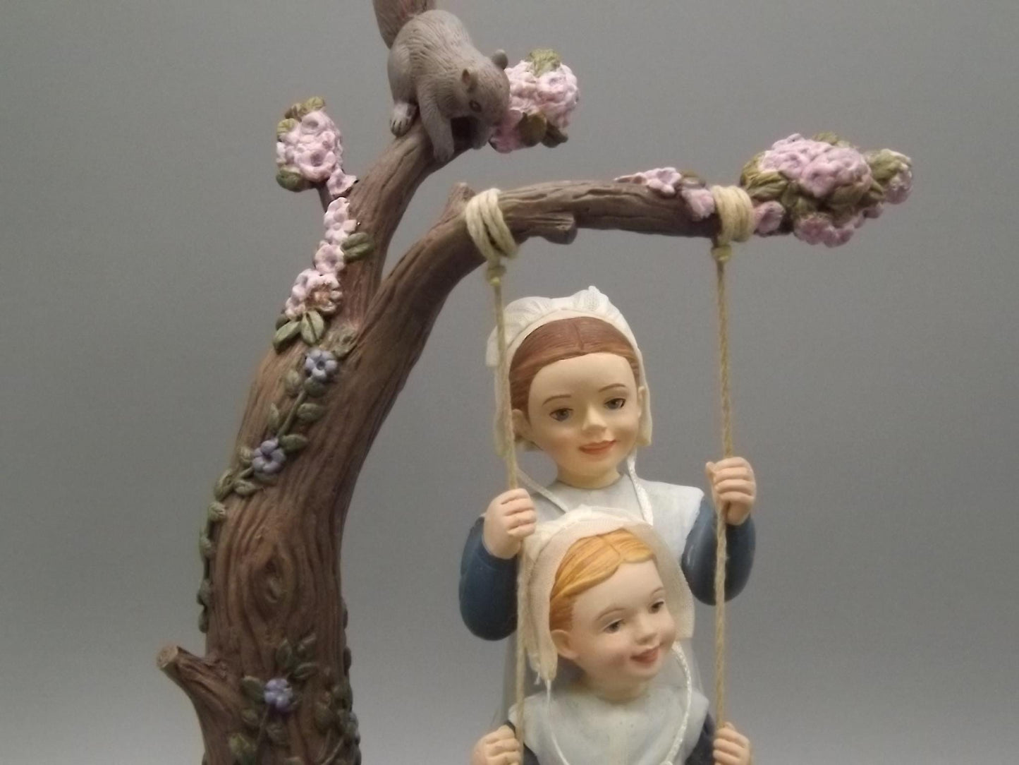 Vintage Willits Amish Figurine: "The Miracle of Spring" Girls on Swing
