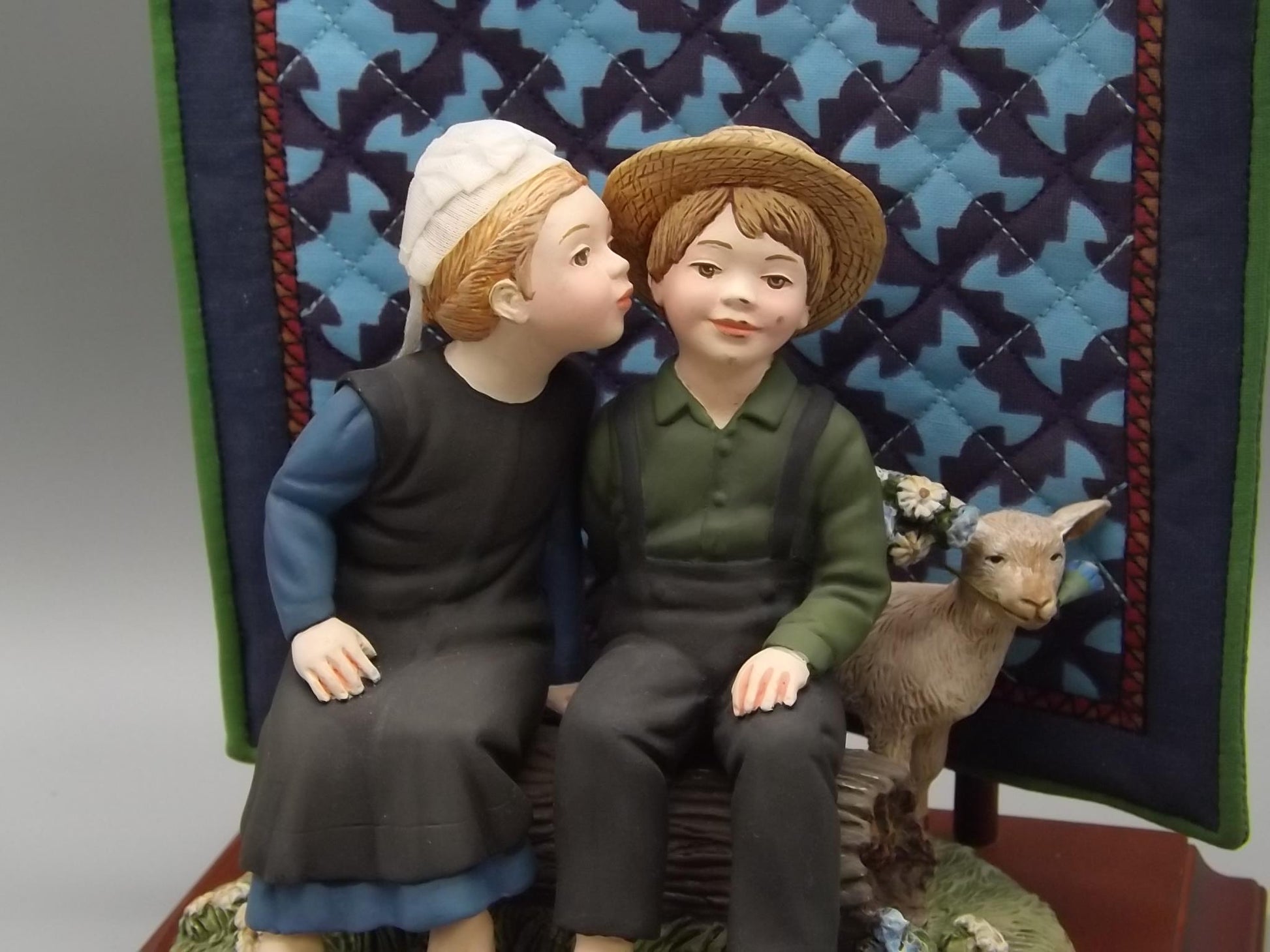 Vintage Willits Amish Heritage "First Kiss" Figurine, 1995