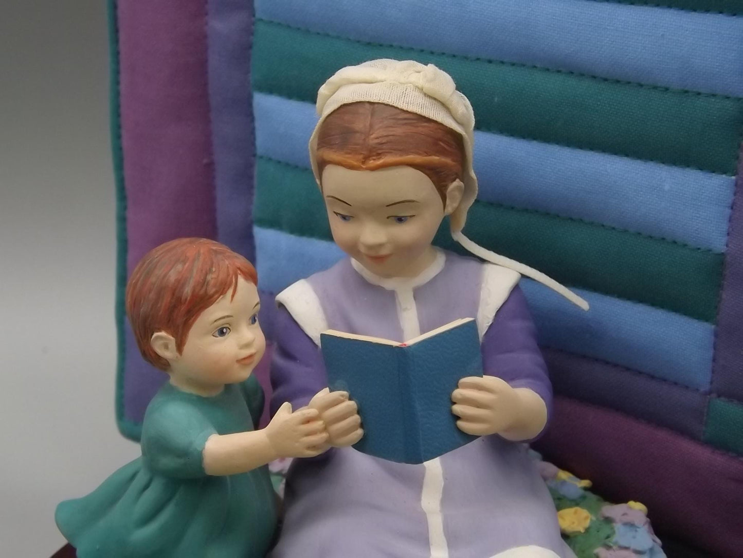 Vintage Willits Amish Figurine: "Sarah and Maggie" Reading