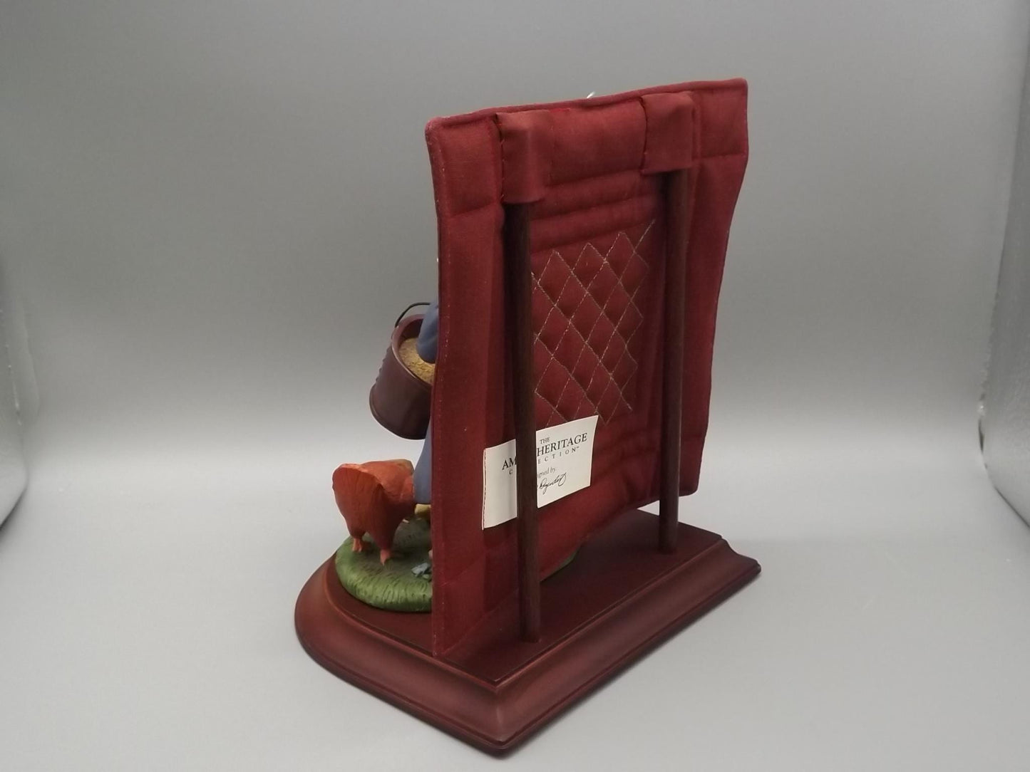 Vintage 1994 Willits Amish Figurine: "Feeding the Chickens"